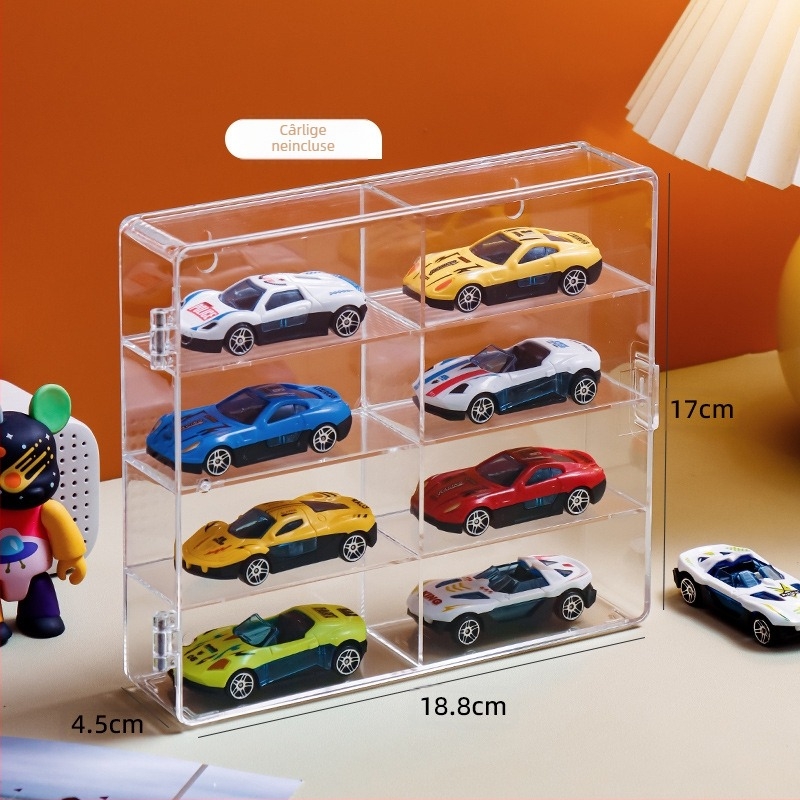 Cutie de depozitare pentru modele de mașini de jucărie, dulap de afișare, raft de depozitare Tomeka Hot Wheels, cutie de depozitare acrilică transparentă