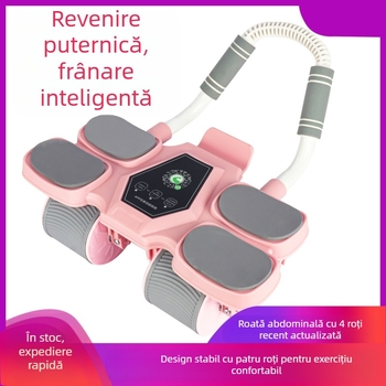 Roată abdominală cu patru roți, rebound, suport multi-cot, mașină abdominală pentru bărbați și femei, aparat de ardere a grăsimilor musculare abdominale, artefact abdominal, echipament de fitness la domiciliu