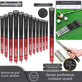 Mâner nou pentru crosă de golf, cauciuc, ață de bumbac, culoare antiderapantă, dimensiune medie standard