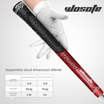 Mâner nou pentru crosă de golf, cauciuc, ață de bumbac, culoare antiderapantă, dimensiune medie standard