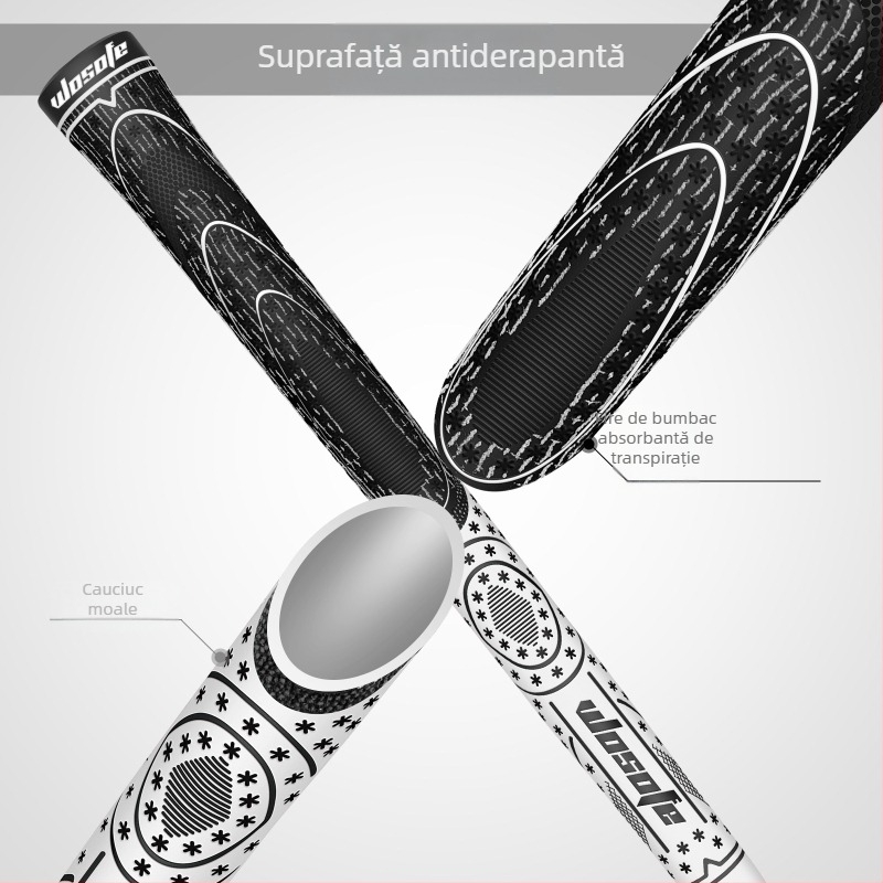 Mâner nou pentru crosă de golf, cauciuc, ață de bumbac, culoare antiderapantă, dimensiune medie standard