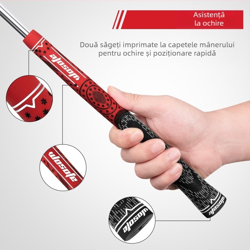 Mâner nou pentru crosă de golf, cauciuc, ață de bumbac, culoare antiderapantă, dimensiune medie standard
