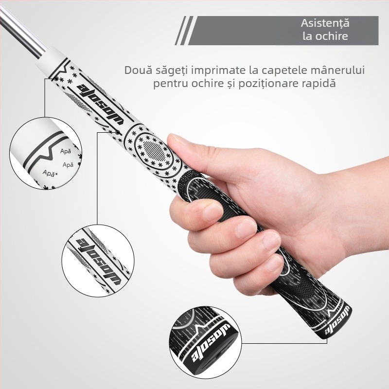 Mâner nou pentru crosă de golf, cauciuc, ață de bumbac, culoare antiderapantă, dimensiune medie standard