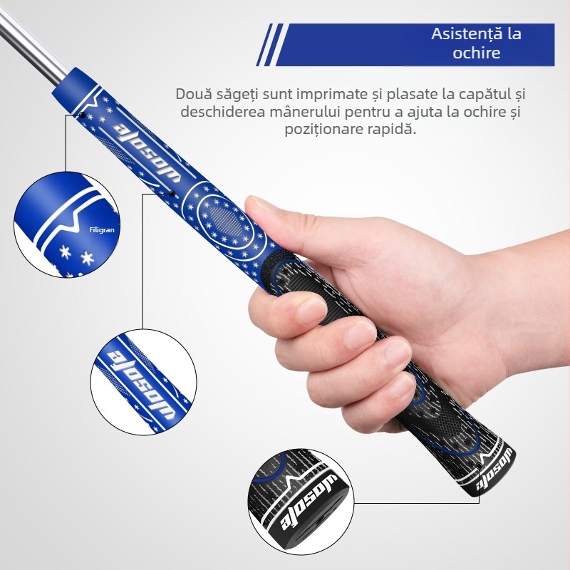 Mâner nou pentru crosă de golf, cauciuc, ață de bumbac, culoare antiderapantă, dimensiune medie standard