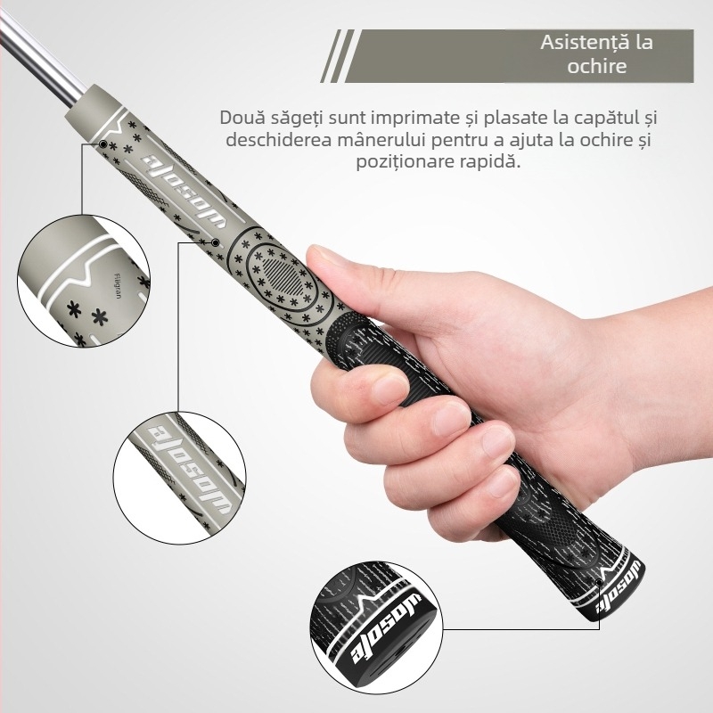 Mâner nou pentru crosă de golf, cauciuc, ață de bumbac, culoare antiderapantă, dimensiune medie standard