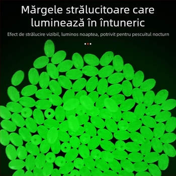 1000 buc mărgele luminoase de pescuit accesorii echipamente de pescuit Luya momeală mărgele de fasole mung mărgele luminoase ovale din plastic