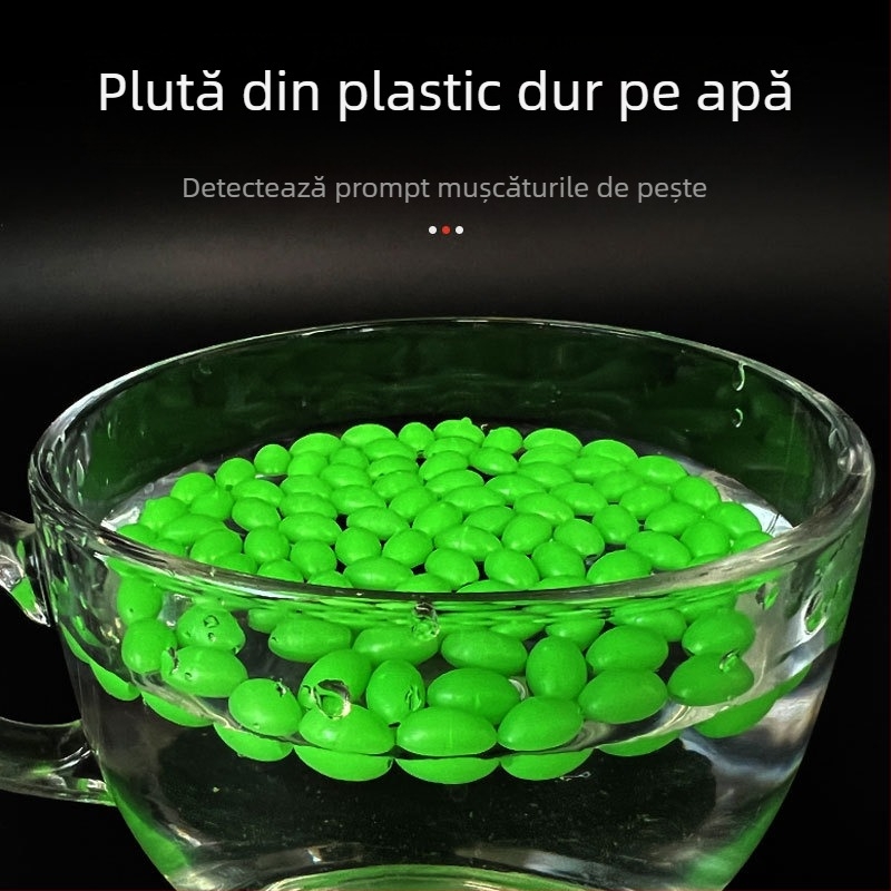 1000 buc mărgele luminoase de pescuit accesorii echipamente de pescuit Luya momeală mărgele de fasole mung mărgele luminoase ovale din plastic