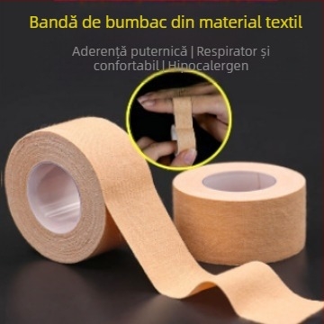 Bandă adezivă pentru culoarea pielii, pastă de cauciuc anti-crăpare, respirabilă, bandă de bandaj cu vâscozitate ridicată, bandă autoadezivă din bumbac, antialergică