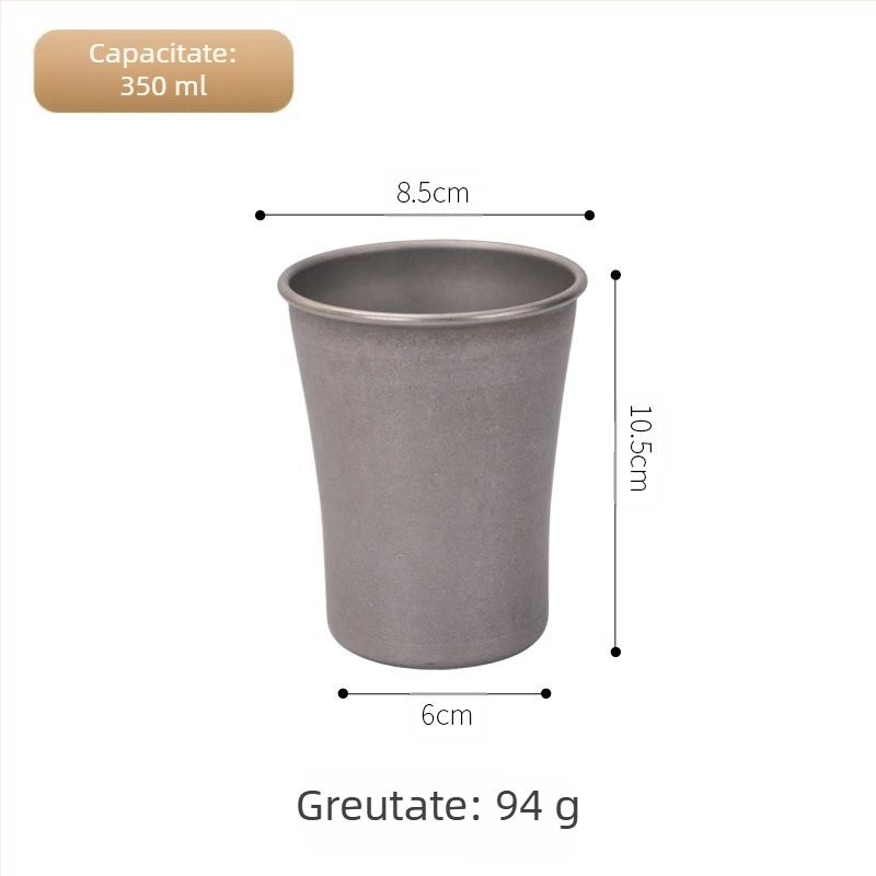 Cana de bere în stil industrial retro, din oțel inoxidabil 304, cană de apă de uz casnic, cană creativă de camping în aer liber, stil industrial retro