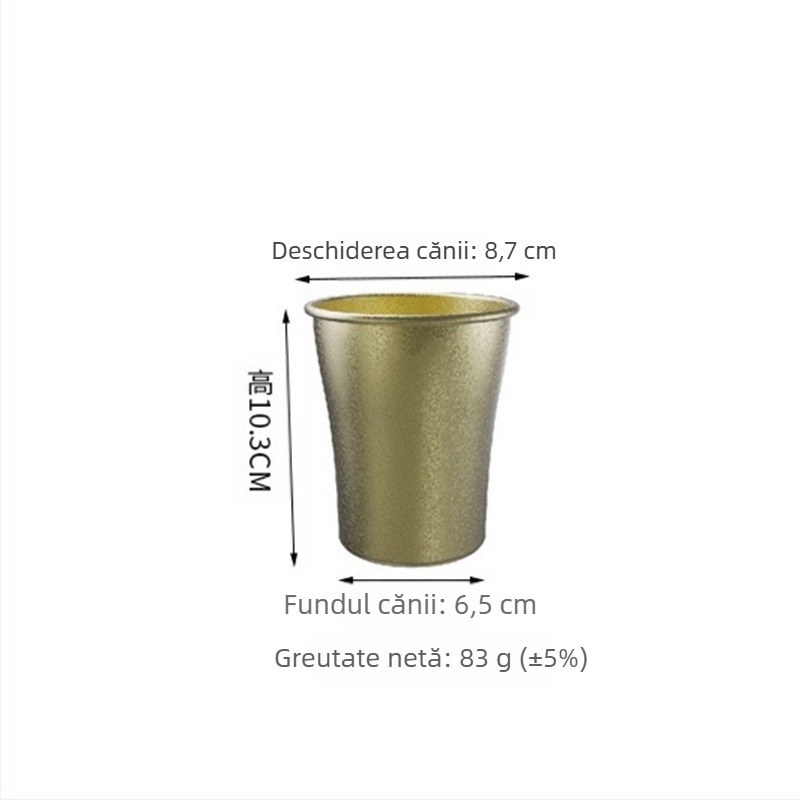 Cana de bere în stil industrial retro, din oțel inoxidabil 304, cană de apă de uz casnic, cană creativă de camping în aer liber, stil industrial retro