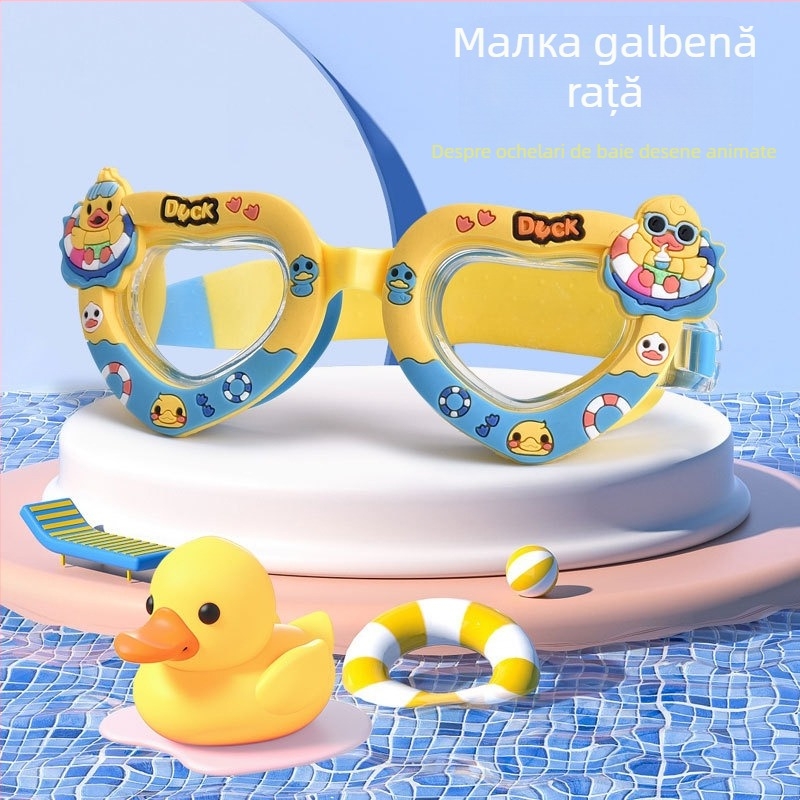 Ochelari de înot cu animație din silicon pentru copii transfrontalieri, drăguți, cu desene animate, pentru piscină, băieți și fete, echipament de antrenament pentru înot și scufundări
