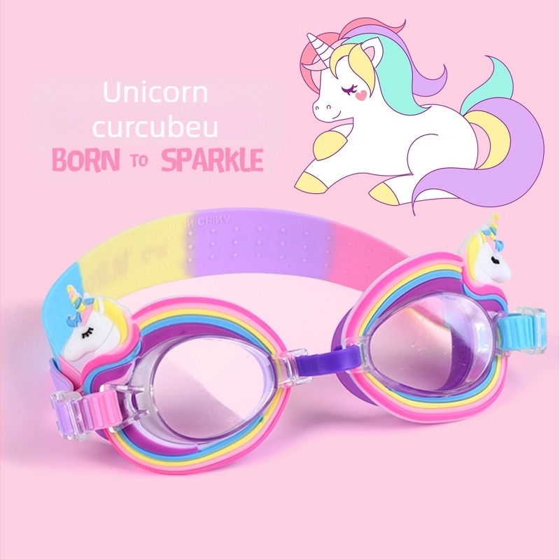 Ochelari de înot cu animație din silicon pentru copii transfrontalieri, drăguți, cu desene animate, pentru piscină, băieți și fete, echipament de antrenament pentru înot și scufundări