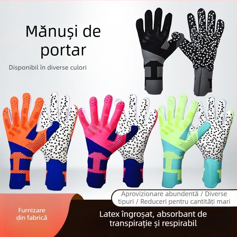 Mănuși de portar de fotbal pentru adulți, din latex îngroșat, pentru antrenament, pentru copii, sporturi de joc