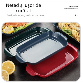 Farfurie pentru intestine de orez, farfurie pentru grătar, oală fierbinte, restaurant, farfurie dreptunghiulară specială din plastic, farfurie comercială pentru intestine de orez, binaurală