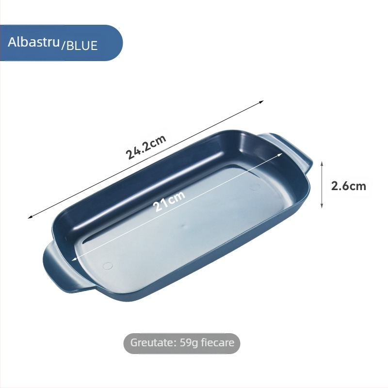 Farfurie pentru intestine de orez, farfurie pentru grătar, oală fierbinte, restaurant, farfurie dreptunghiulară specială din plastic, farfurie comercială pentru intestine de orez, binaurală