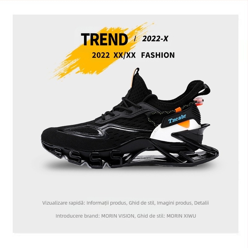 Pantofi sport pentru bărbați, de primăvară, ușori și respirabili, casual, pentru alergare, la modă, pentru studenți, de dimensiuni mari, cu lamă