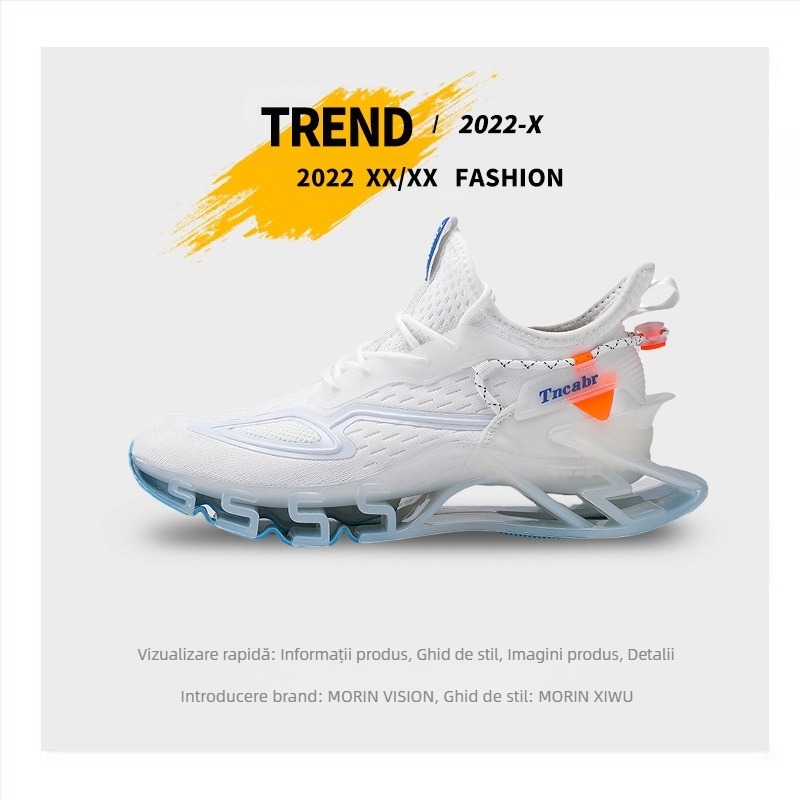 Pantofi sport pentru bărbați, de primăvară, ușori și respirabili, casual, pentru alergare, la modă, pentru studenți, de dimensiuni mari, cu lamă