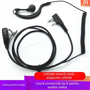 K-Head Walkie-Talkie Guotong Curve Căști g agățate potrivite pentru Baofeng Vvk Jiuwu Beifeng Quansheng Ouxun Tyt