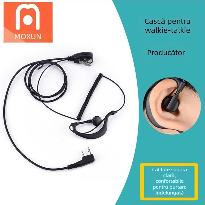K-Head Walkie-Talkie Guotong Curve Căști g agățate potrivite pentru Baofeng Vvk Jiuwu Beifeng Quansheng Ouxun Tyt