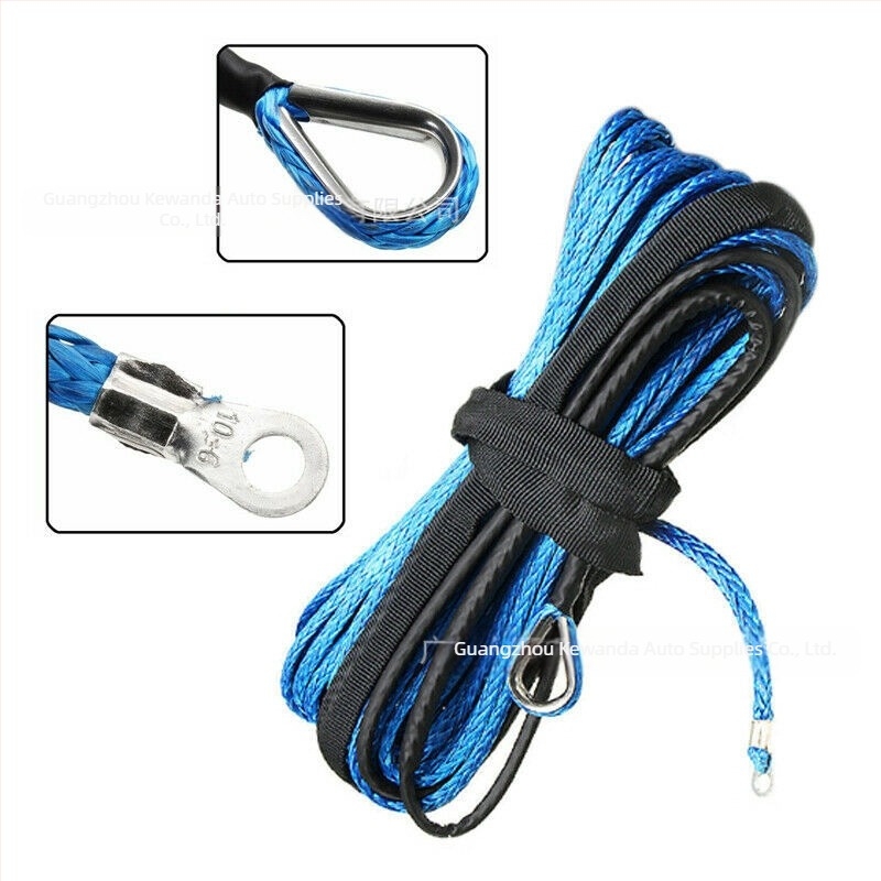 6mm x 15m 1/4X50ft frânghie de remorcare auto curea de remorcare troliu electric frânghie de nailon frânghie de remorcare troliu