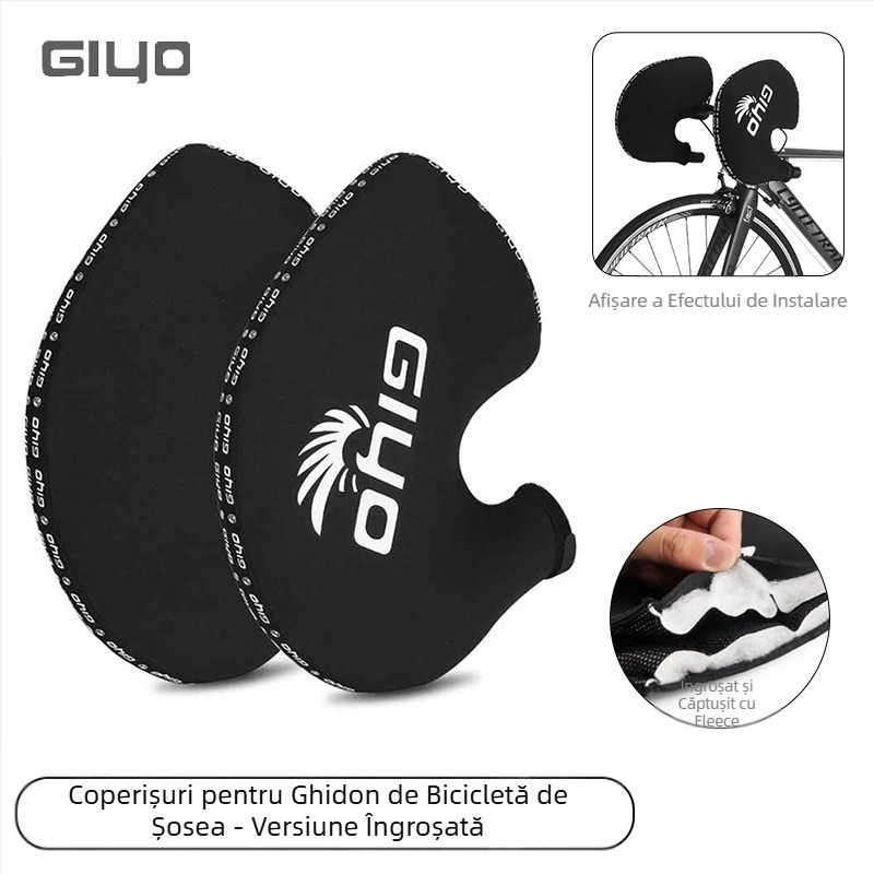 Mănuși de protecție pentru biciclete GIYO, mănuși de protecție pentru biciclete de munte, căptușite cu fleece, calde, pentru biciclete de șosea, mănuși de protecție împotriva frigului, toamna și iarna