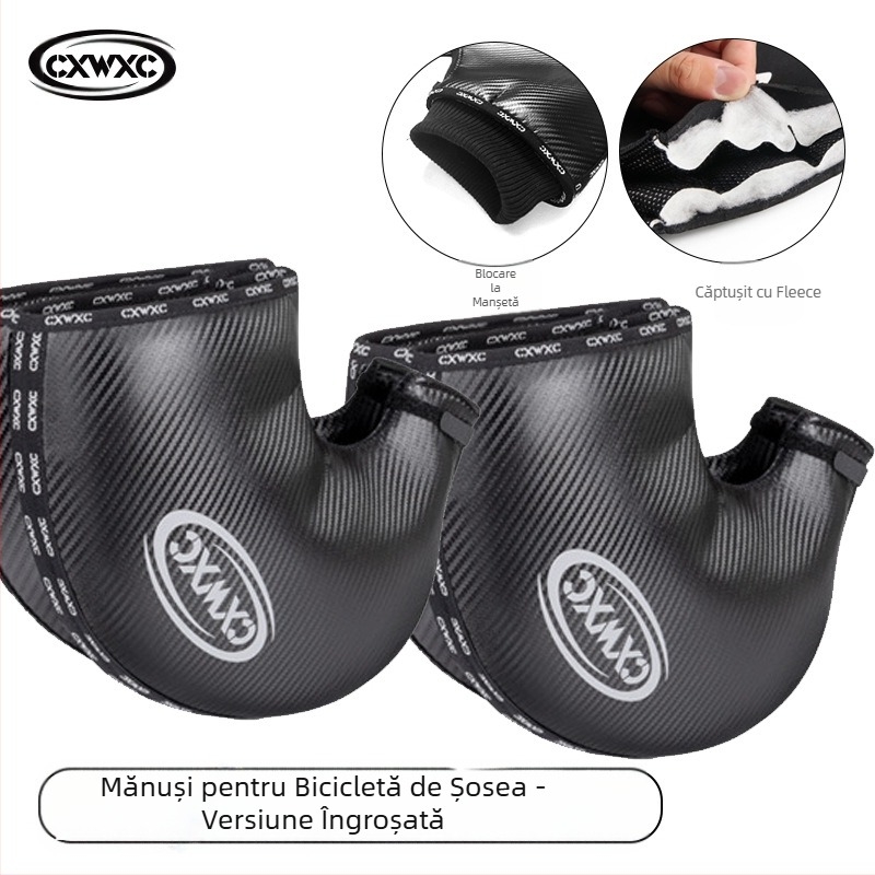 Mănuși de protecție pentru biciclete GIYO, mănuși de protecție pentru biciclete de munte, căptușite cu fleece, calde, pentru biciclete de șosea, mănuși de protecție împotriva frigului, toamna și iarna