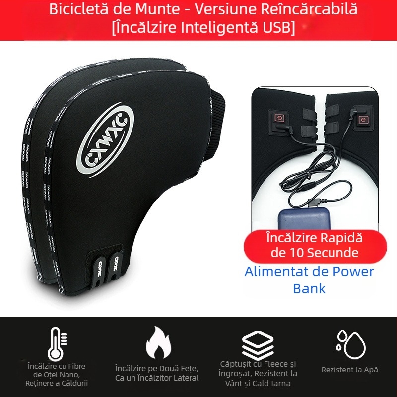 Mănuși de protecție pentru biciclete GIYO, mănuși de protecție pentru biciclete de munte, căptușite cu fleece, calde, pentru biciclete de șosea, mănuși de protecție împotriva frigului, toamna și iarna