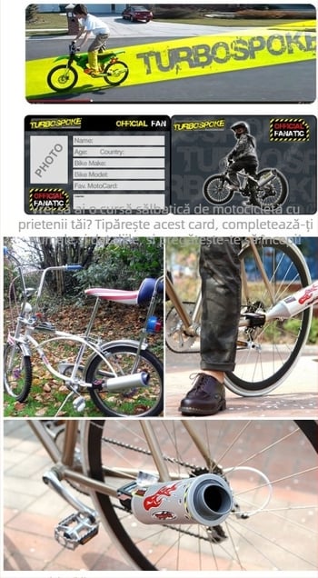 Bicicletă turbină motocicletă efect sonor țeavă de eșapament Sounder Mountain Bike biciclete cool Play clopot spițe corn