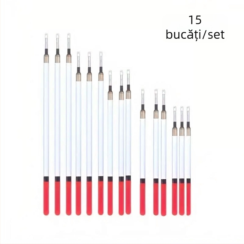 Tub plutitor transparent din plastic pentru pescuit, tub plutitor drept cu mărgele, tub plutitor, tub atrăgător, costum de pescuit cu 5 modele