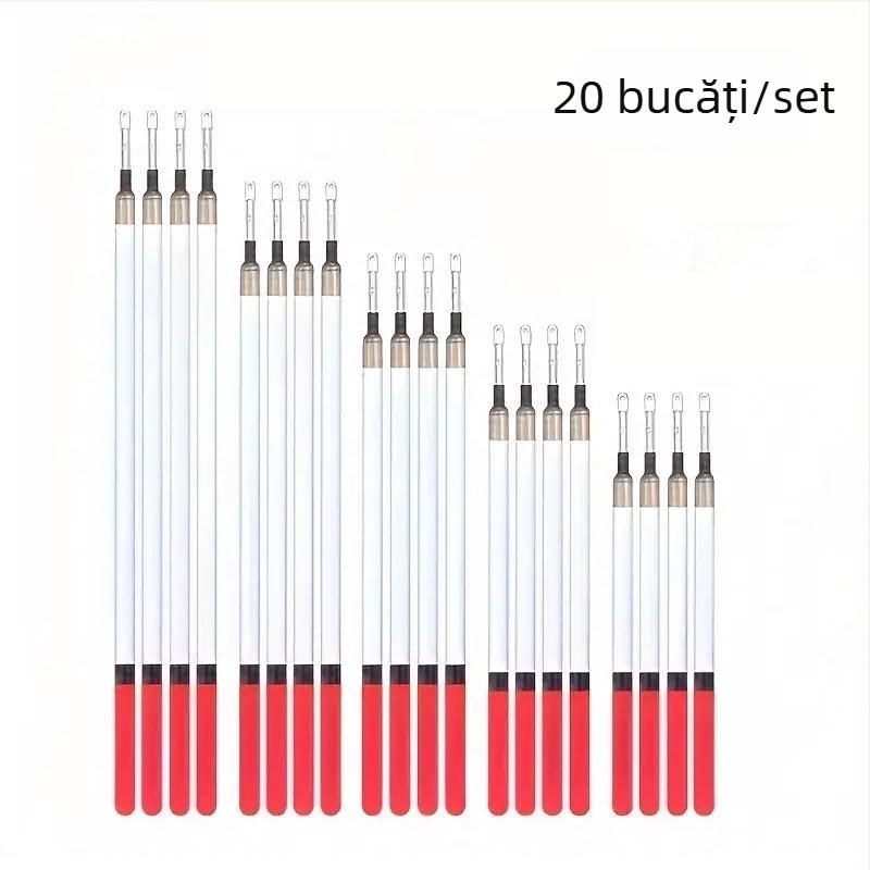Tub plutitor transparent din plastic pentru pescuit, tub plutitor drept cu mărgele, tub plutitor, tub atrăgător, costum de pescuit cu 5 modele