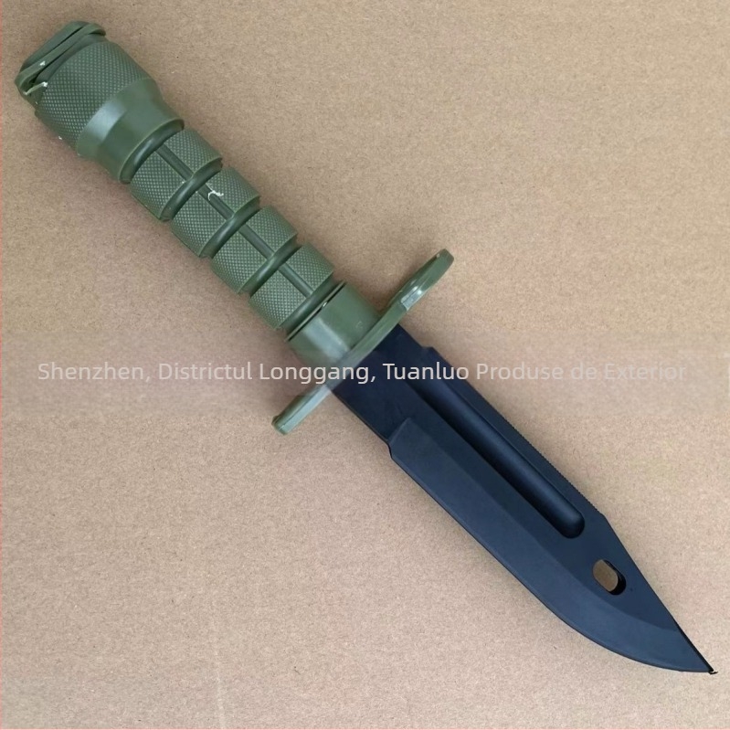 Cuțit din plastic direct din fabrică Model M9 cuțit tactic de antrenament moale, recuzită pentru film și televiziune, decorare militară pentru fani transfrontalieri, fără carcasă de cuțit