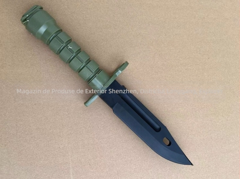 Cuțit din plastic direct din fabrică Model M9 cuțit tactic de antrenament moale, recuzită pentru film și televiziune, decorare militară pentru fani transfrontalieri, fără carcasă de cuțit