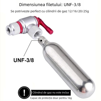 Pompă de aer universală pentru anvelope de motocicletă și bicicletă, mini pompă de aer portabilă, supapă de aer pentru anvelope cu capac de izolare termică