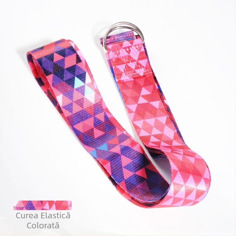 Imprimare digitală imitație nailon fitness colorat tensiune centură elastică curea deschisă umăr antrenament spate elastic centură yoga aide