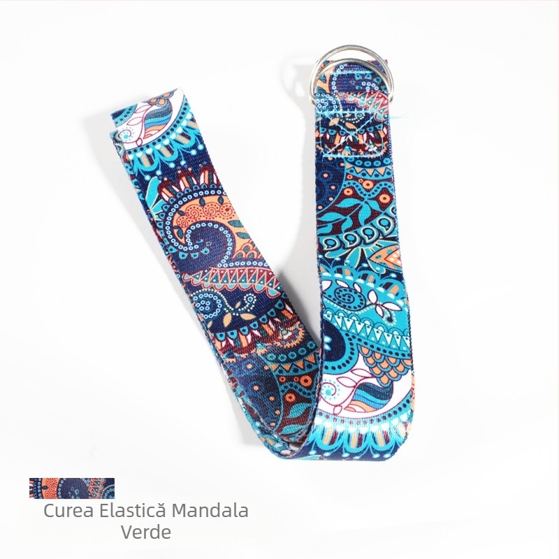 Imprimare digitală imitație nailon fitness colorat tensiune centură elastică curea deschisă umăr antrenament spate elastic centură yoga aide