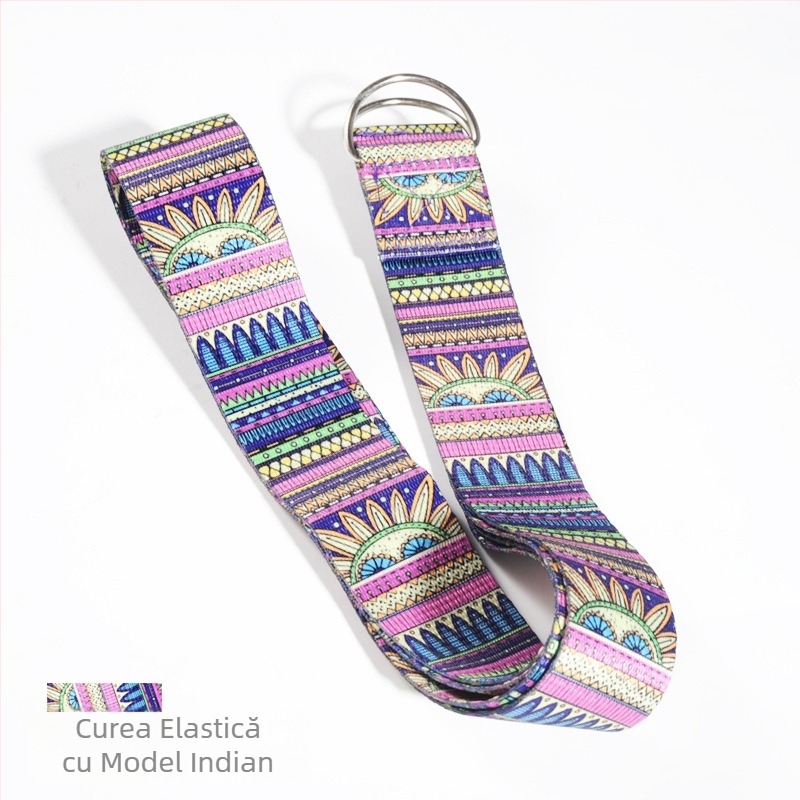 Imprimare digitală imitație nailon fitness colorat tensiune centură elastică curea deschisă umăr antrenament spate elastic centură yoga aide