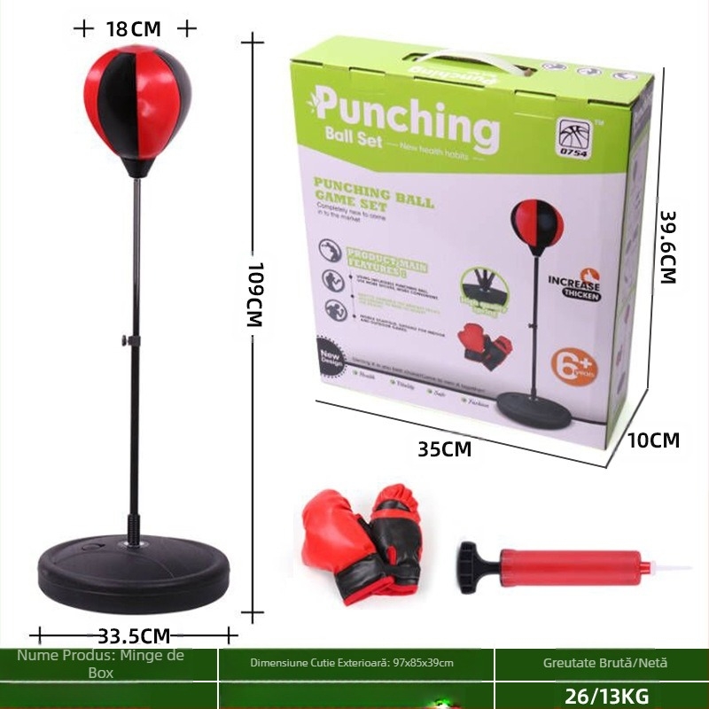 Mini sac de box vertical de ridicare pentru copii, mănuși de antrenament, sac de box, echipament de box pentru copii, uz casnic