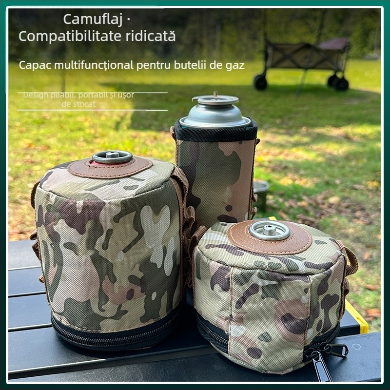 Camping în aer liber, geantă anti-cădere, geantă pentru rezervor de gaz Alpine, geantă lungă plată pentru rezervor de gaz, husă de protecție pentru depozitare