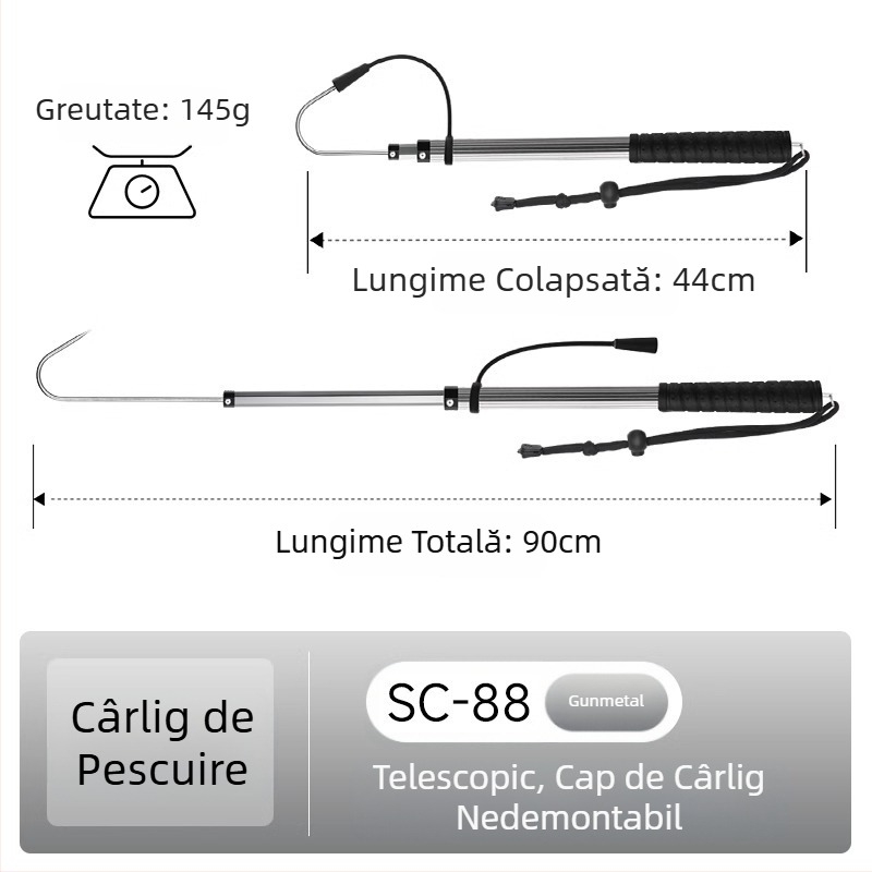 Cârlig de pește pliabil din aliaj de aluminiu Sanle, ancoră, cârlig de pește, pescuit maritim, pescuit la copce, pescuit telescopic, control, echipament de rindeluire a peștelui