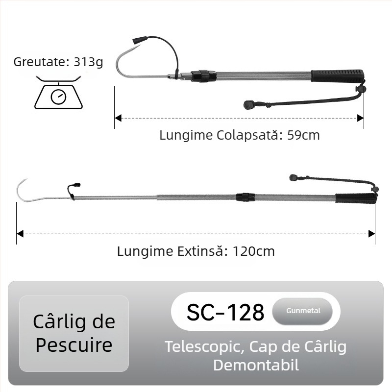 Cârlig de pește pliabil din aliaj de aluminiu Sanle, ancoră, cârlig de pește, pescuit maritim, pescuit la copce, pescuit telescopic, control, echipament de rindeluire a peștelui