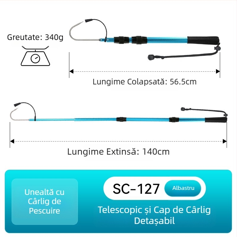 Cârlig de pește pliabil din aliaj de aluminiu Sanle, ancoră, cârlig de pește, pescuit maritim, pescuit la copce, pescuit telescopic, control, echipament de rindeluire a peștelui