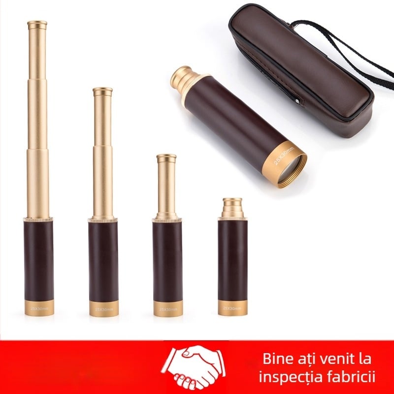 Telescop pirat cu un singur cilindru, geantă din piele elastică retro din Caraibe, cadou, entitate din fabrică, sursă primară, en-gros