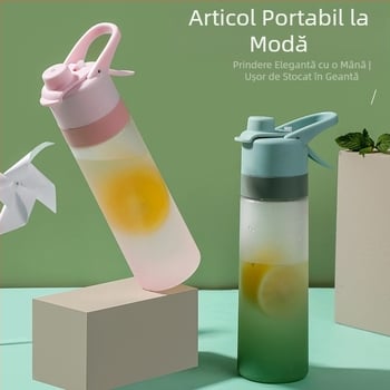 Cupă de pulverizare în aer liber, ceașcă de apă înghețată, gradient pentru studenți, cu dublă utilizare, băutură directă, capacitate mare, sport, ceașcă portabilă, ceașcă transfrontalieră