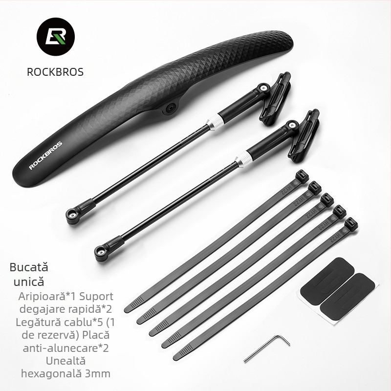 Apărătoare de noroi pentru bicicletă de șosea Locke Brothers, demontabilă rapid, 700C, pentru îndepărtarea noroiului și a ploii