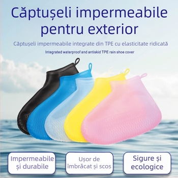 Huse de încălțăminte din silicon îngroșat, rezistente la ploaie și nisip, pentru bărbați, femei, adulți și copii, huse de încălțăminte TPE, furnizate direct de producător