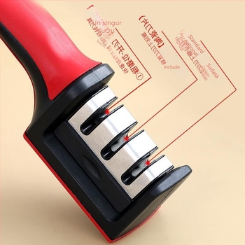 Ascuțire cuțite din oțel tungsten în trei etape, piatră de ascuțire pentru cuțite de bucătărie de uz casnic, piatră de ascuțire manuală rapidă, instrument de ascuțire