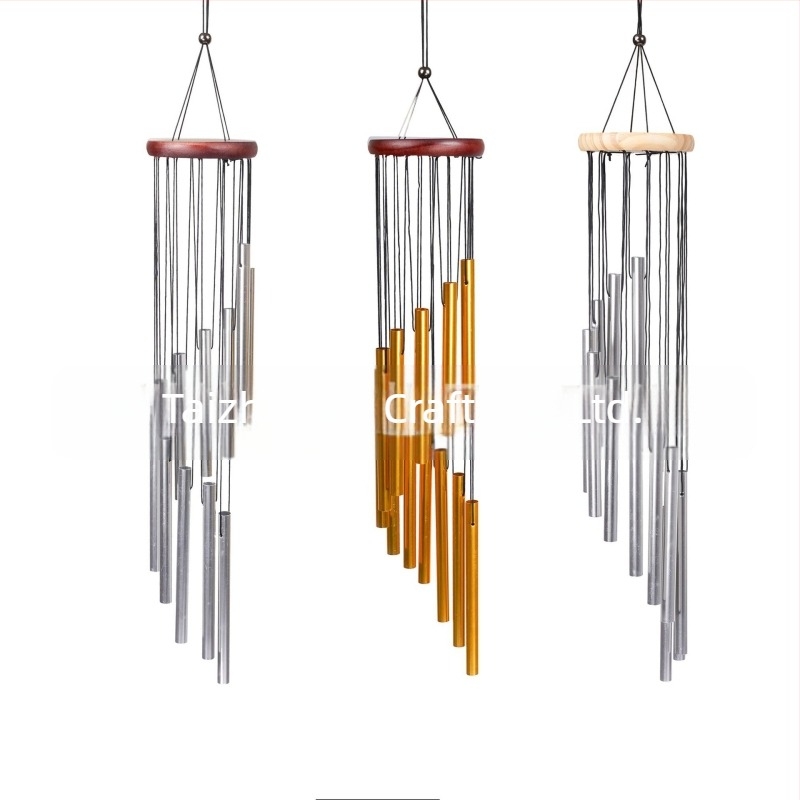 Clopoțel de vânt metalic cu 12 tuburi din aluminiu, pandantiv pentru balcon, pandantiv transfrontalier, cadou comemorativ Temu, en-gros