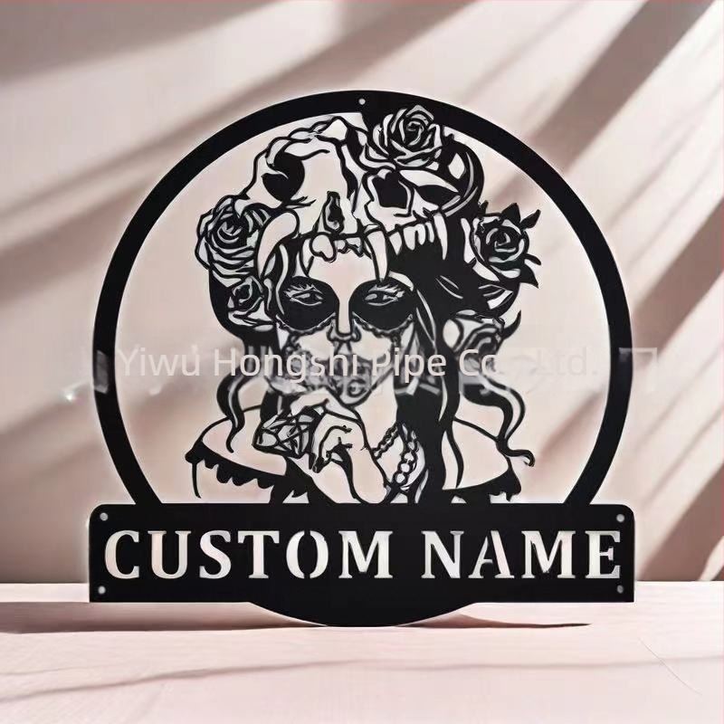 Stație independentă transfrontalieră, decorare creativă din metal, fier, perete, dormitor, decorare de perete gol, decorare interioară, artizanat