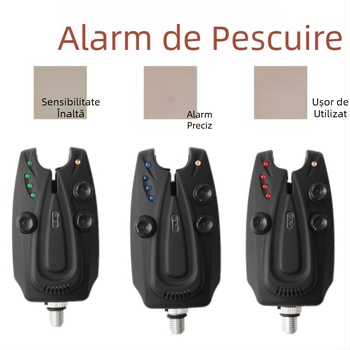 Produs nou transfrontalier multifuncțional pentru pescuit 1 până la 4 alarmă digitală pentru pescuit nocturn cu undiță de mare cu cârlig inteligent pentru mușcătură, alarmă cu lumină intermitentă