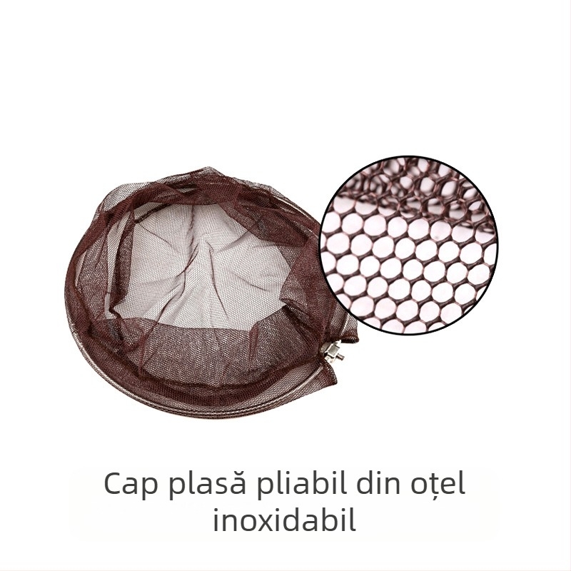 Prăjină telescopică pentru plasă de pescuit din fibră de carbon, 2,1–3 m, ultraușoară și rigidă